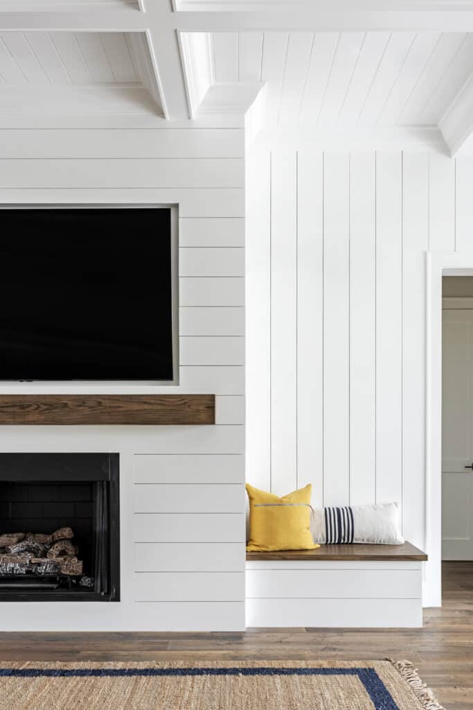 Shiplap elements in a Coastal Grandmother inspired design by Trade Mark Interior Design