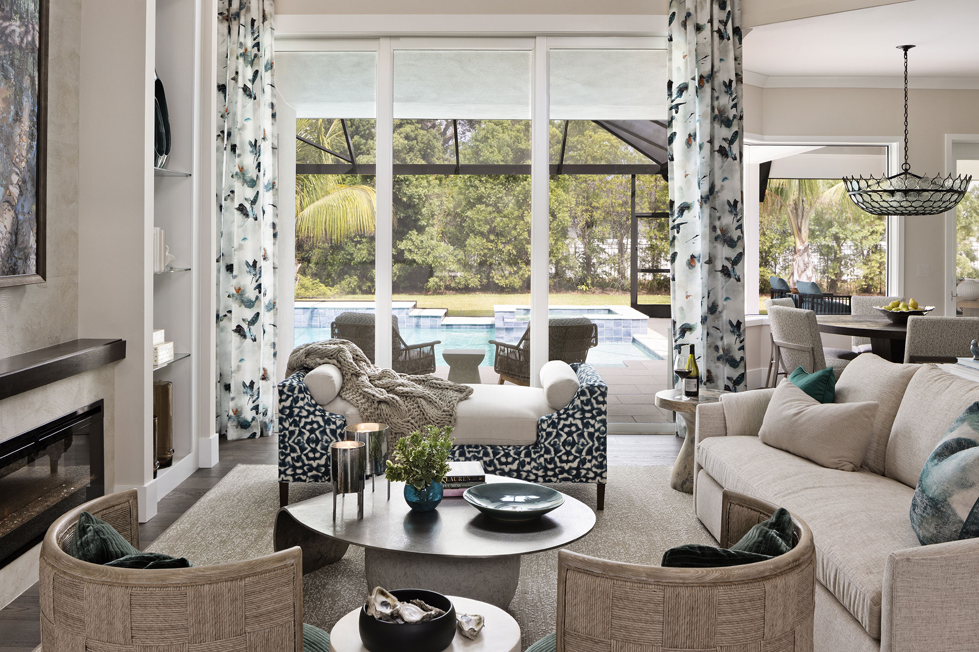 lakeshore open living room design