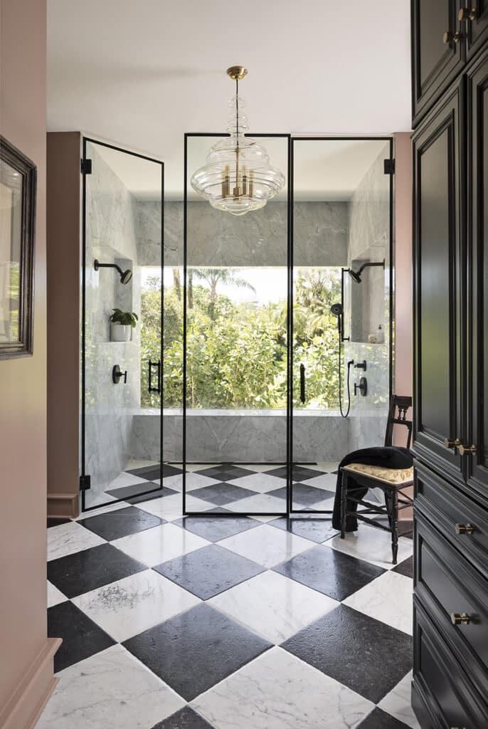 Shower Windows in a Luxurious Primary Bathroom